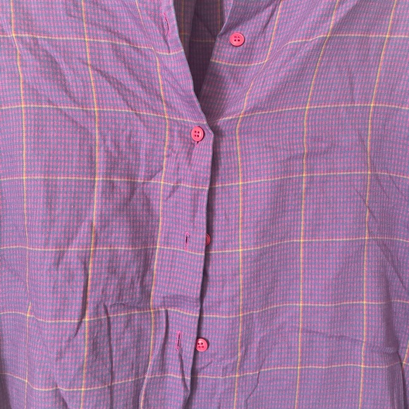 Vintage Purple Checkered Button-Up - Picture 2 of 2